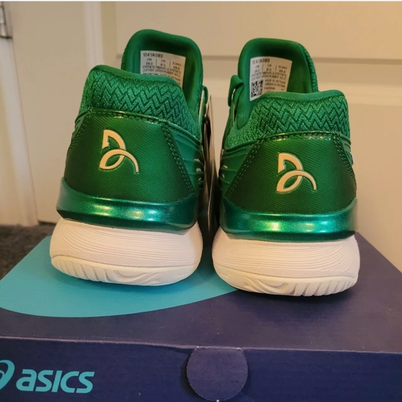 NIB ASICS COURT FF NOVAK DJOKOVIC MENS TENNIS SHOE US 6.5 (KALE/WHITE) - Picture 5 of 9